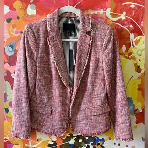 Banana Republic pink tweed jacket NWT size 6